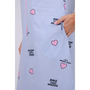 Халат женский "Красотка 7" кулирка (последний размер) сердечки 42