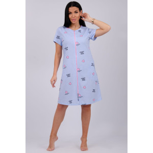 Халат женский "Красотка 7" кулирка (последний размер) сердечки 42