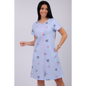 Халат женский "Красотка 7" кулирка (последний размер) сердечки 42