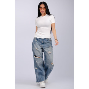 Футболка женская "Скимс 2" лапша (последний размер) молоко 52