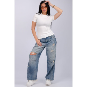 Футболка женская "Скимс 2" лапша (последний размер) молоко 52