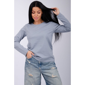 Лонгслив женский "Каприз 2" кулирка (последний размер) туман 46