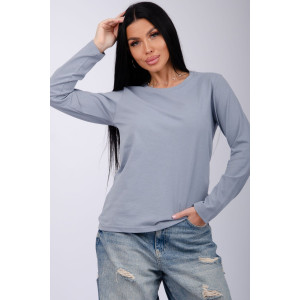 Лонгслив женский "Каприз 2" кулирка (последний размер) туман 46