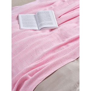 Покрывало-плед хлопковое "Розовый"