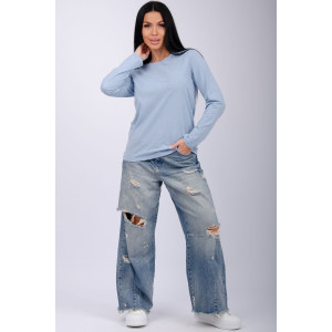 Лонгслив женский "Каприз 4" кулирка (последний размер) голубой 46 Лонгслив женский "Каприз 4" кулирка (последний размер) голубой 46