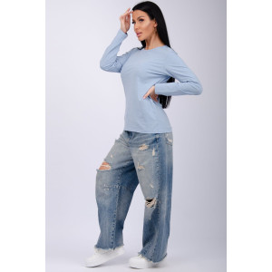 Лонгслив женский "Каприз 4" кулирка (последний размер) голубой 46 Лонгслив женский "Каприз 4" кулирка (последний размер) голубой 46