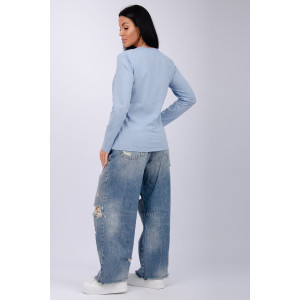 Лонгслив женский "Каприз 4" кулирка (последний размер) голубой 46 Лонгслив женский "Каприз 4" кулирка (последний размер) голубой 46