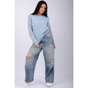 Лонгслив женский "Каприз 4" кулирка (последний размер) голубой 46 Лонгслив женский "Каприз 4" кулирка (последний размер) голубой 46