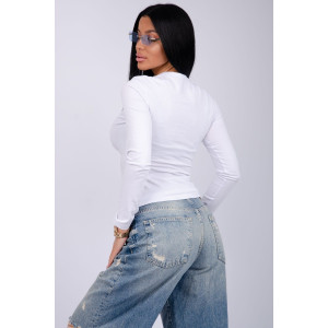 Лонгслив женский "Кортни 2" кулирка с лайкрой (последний размер) белый 50,52 Лонгслив женский "Кортни 2" кулирка с лайкрой (последний размер) белый 50,52