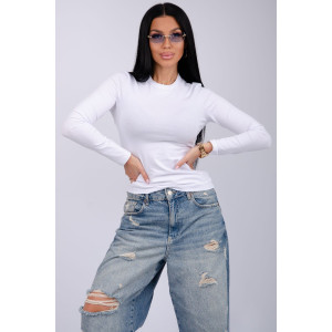 Лонгслив женский "Кортни 2" кулирка с лайкрой (последний размер) белый 50,52 Лонгслив женский "Кортни 2" кулирка с лайкрой (последний размер) белый 50,52