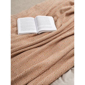 Покрывало-плед хлопковое "Бежевый"