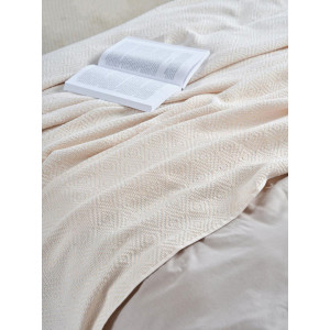 Покрывало-плед хлопковое "Молочно-айвори"