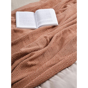 Покрывало-плед хлопковое "Коричнево-кофейный"