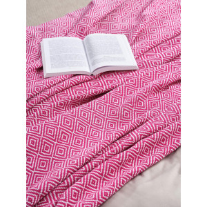 Покрывало-плед хлопковое "Малиновый"