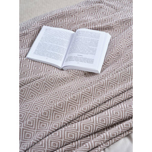 Покрывало-плед хлопковое "Серый"