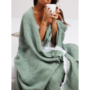 Покрывало-плед хлопковое "Зеленый"