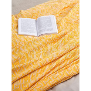 Покрывало-плед хлопковое "Оранжевый"