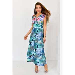 Сарафан женский "Пенелопа" масло (последний размер) волна ментол 58 Сарафан женский "Пенелопа" масло (последний размер) волна ментол 58