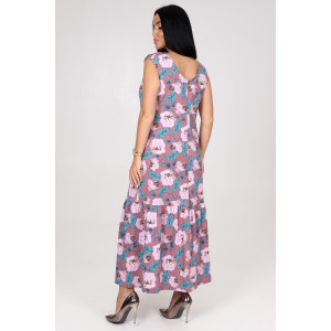 Платье женское "Барыня" ПлК-235 кулирка (последний размер) розы на брусн. 48 Платье женское "Барыня" ПлК-235 кулирка (последний размер) розы на брусн. 48