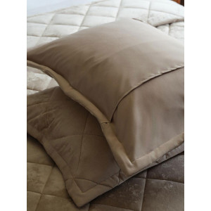 Покрывало стеганое велюр "Light Taupe"