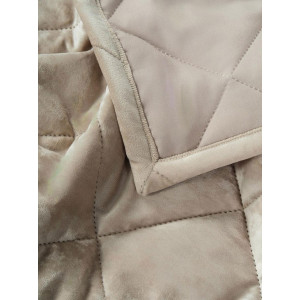 Покрывало стеганое велюр "Light Taupe"