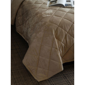Покрывало стеганое велюр "Light Taupe"
