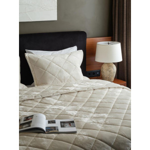 Покрывало стеганое велюр "Whitecap Gray" Покрывало стеганое велюр "Whitecap Gray"