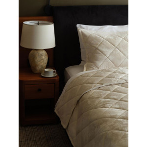 Набор для спальни покрывало+наволочки велюр "Whitecap Gray"