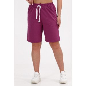 Шорты-бермуды женские ШФ-2219 футер (последний размер) светлая слива 46,48,56