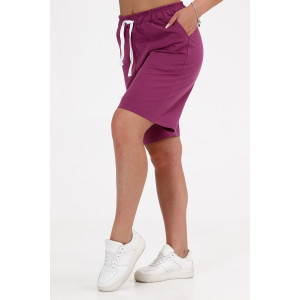 Шорты-бермуды женские ШФ-2219 футер (последний размер) светлая слива 46,48,56