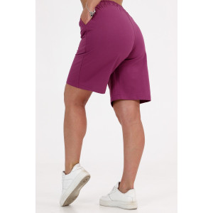 Шорты-бермуды женские ШФ-2219 футер (последний размер) светлая слива 46,48,56