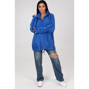 Толстовка женская "Макси" ТлФ-461 флис (последний размер) василек 72