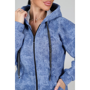 Костюм двойка женский КФ-2771 футер с начесом (последний размер) варенка джинс 50 Костюм двойка женский КФ-2771 футер с начесом (последний размер) варенка джинс 50