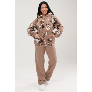 Костюм двойка женский КФл-2767 флис (последний размер) беж 48,52 Костюм двойка женский КФл-2767 флис (последний размер) беж 48,52