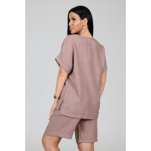 Костюм двойка женский КЛ-2639 "Шик" имитация льна (последний размер) светл.беж 50 Костюм двойка женский КЛ-2639 "Шик" имитация льна (последний размер) светл.беж 50