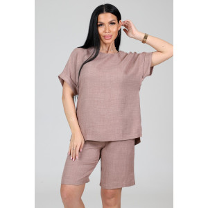 Костюм двойка женский КЛ-2639 "Шик" имитация льна (последний размер) светл.беж 50 Костюм двойка женский КЛ-2639 "Шик" имитация льна (последний размер) светл.беж 50