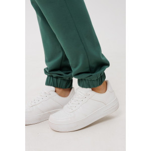 Костюм двойка женский К249 футер 2-х нитка пенье (р-ры: 46-60) зеленый