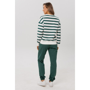 Костюм двойка женский К249 футер 2-х нитка пенье (р-ры: 46-60) зеленый