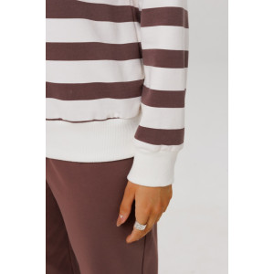 Костюм двойка женский К249 футер 2-х нитка пенье (р-ры: 46-60) мокко