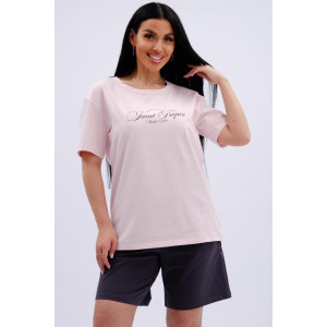 Костюм двойка женский "Сен-Тропе 2" кулирка-футер (р-ры: 46-60) зефир