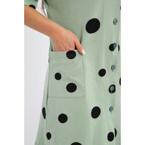 Халат женский №264 кулирка (р-ры: 48-58) хаки