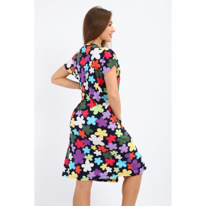 Халат женский №266 кулирка (р-ры: 50-60) синий