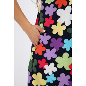 Халат женский №266 кулирка (р-ры: 50-60) синий