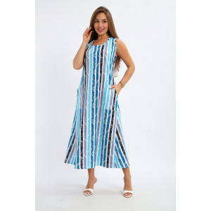 Сарафан женский №258.1 кулирка (р-ры: 46-60) голубой