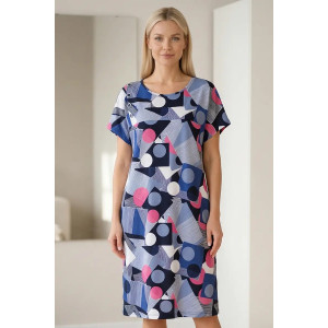 Туника женская "Грета" кулирка (р-ры: 50-60) геометрия