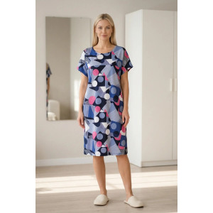 Туника женская "Грета" кулирка (р-ры: 50-60) геометрия