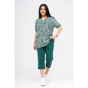 Костюм двойка женский "Арина" кулирка (р-ры: 50-60) зеленый