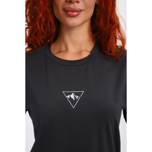 Футболка женская №85558 кулирка пенье (р-ры: 42-56) графит