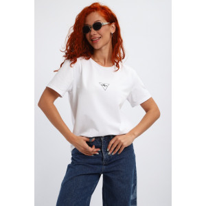 Футболка женская №85558 кулирка пенье (р-ры: 42-56) белый