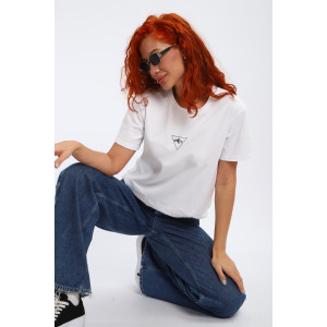 Футболка женская №85558 кулирка пенье (р-ры: 42-56) белый